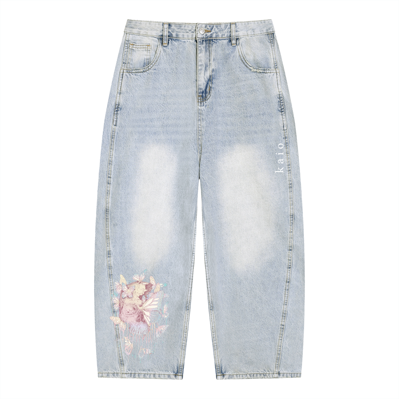 SUNFADE Barrel Leg Jeans