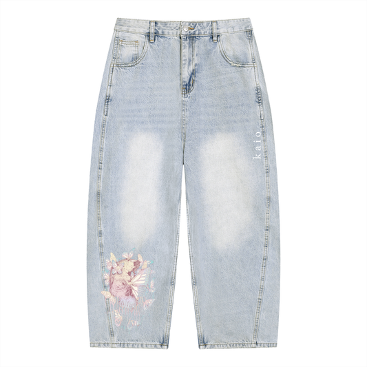 SUNFADE Barrel Leg Jeans